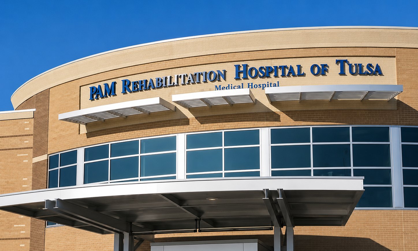 A built post-acute rehabilitation hospital operated by Post Acute Medical, representative of the care facilities planned at MarchLife